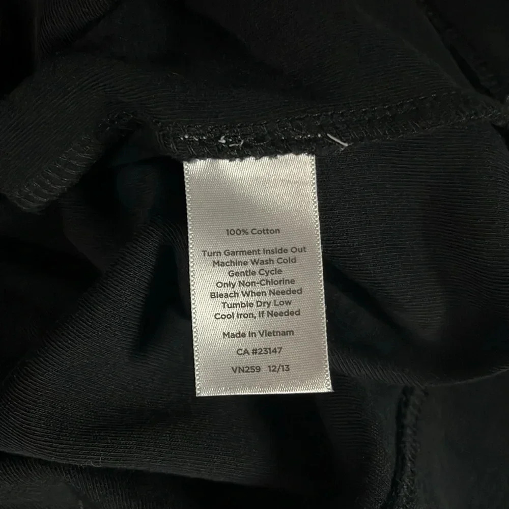 NWT Talbots dress 100% cotton black dress bottom slit shoulder zipper size small - Picture 10 of 10